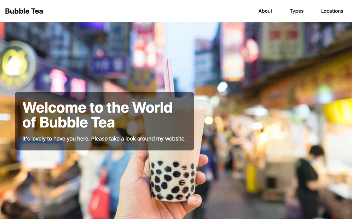 Bubble Tea Website